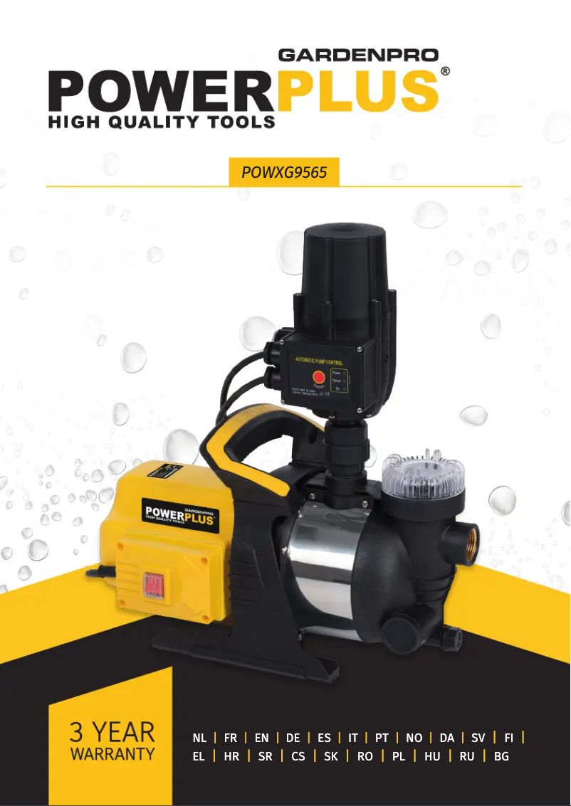 First page image of the manual for POWXG9565