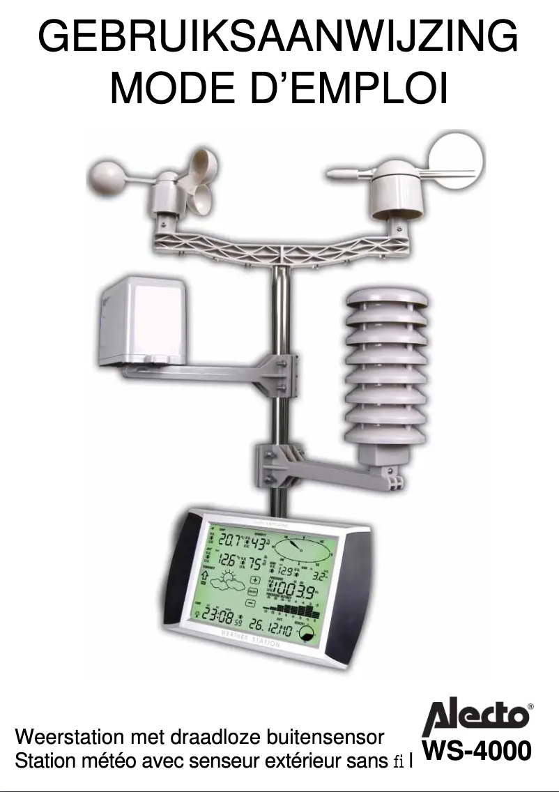 Page 1 of the manual User Manual Alecto WS-4000