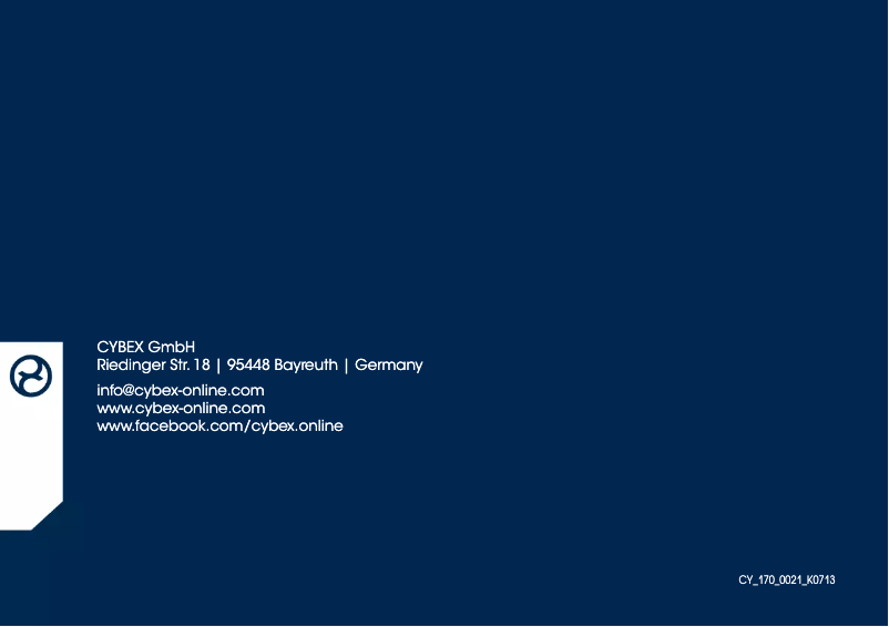Page 1 of the manual User Manual Cybex Topaz