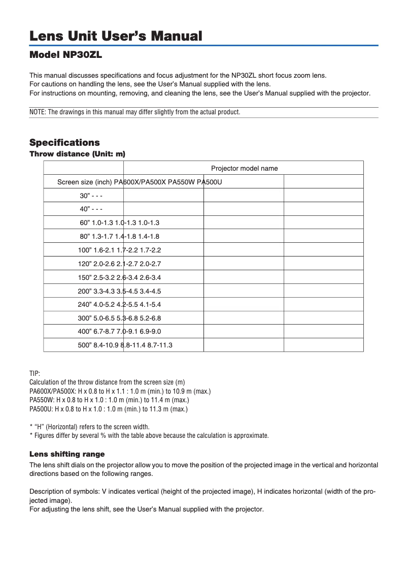 Image de la première page du manuel de l'appareil NP30ZL