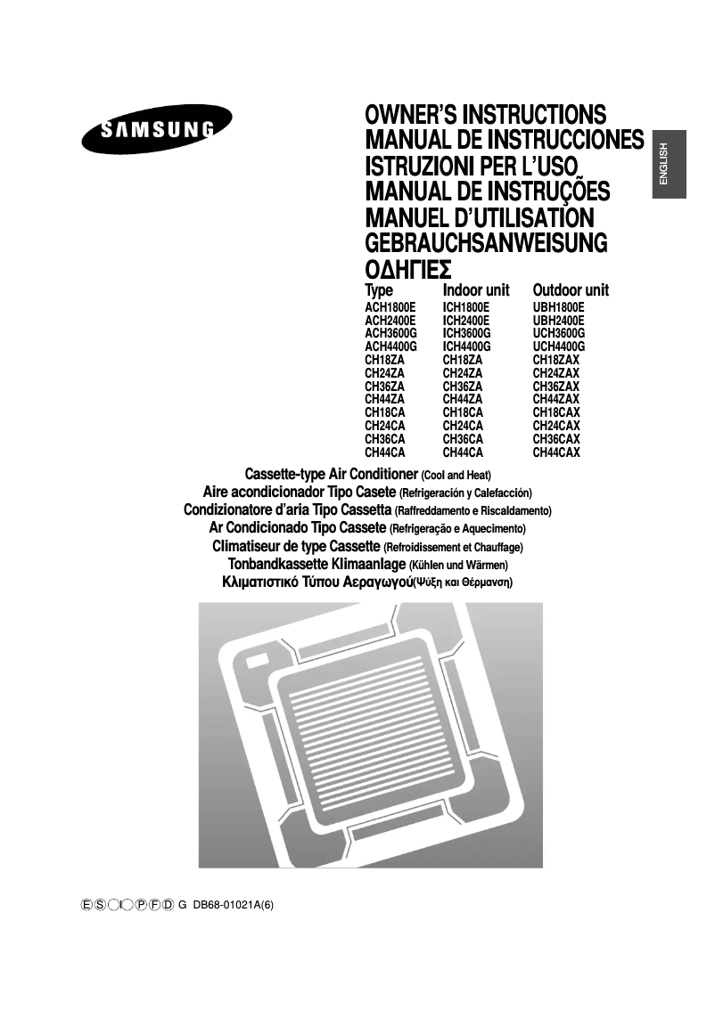 Page 1 of the manual User Manual Samsung CH24ZA