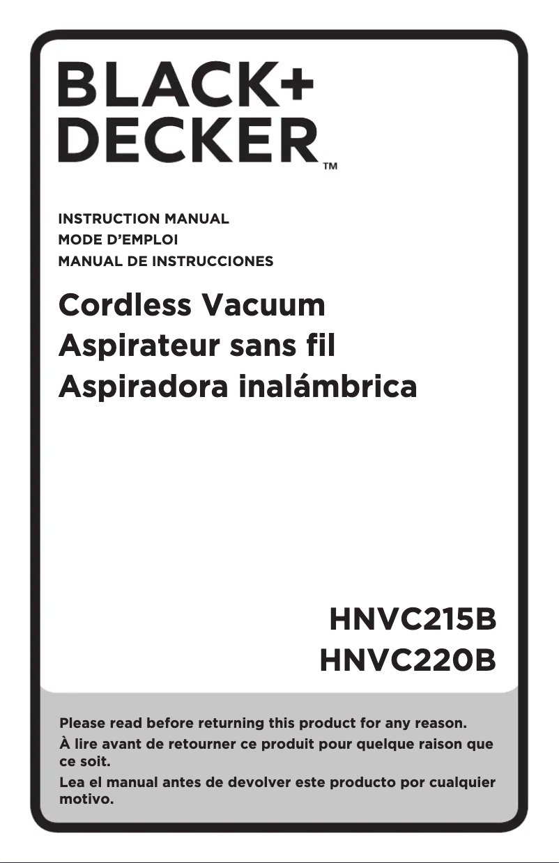 First page image of the manual for HNVC215B