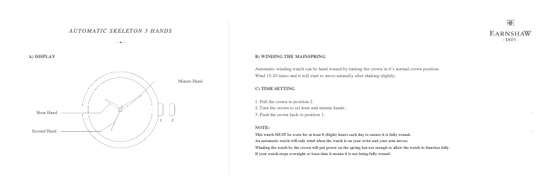 Page 1 of the manual User Manual Earnshaw Armagh ES-8037-04