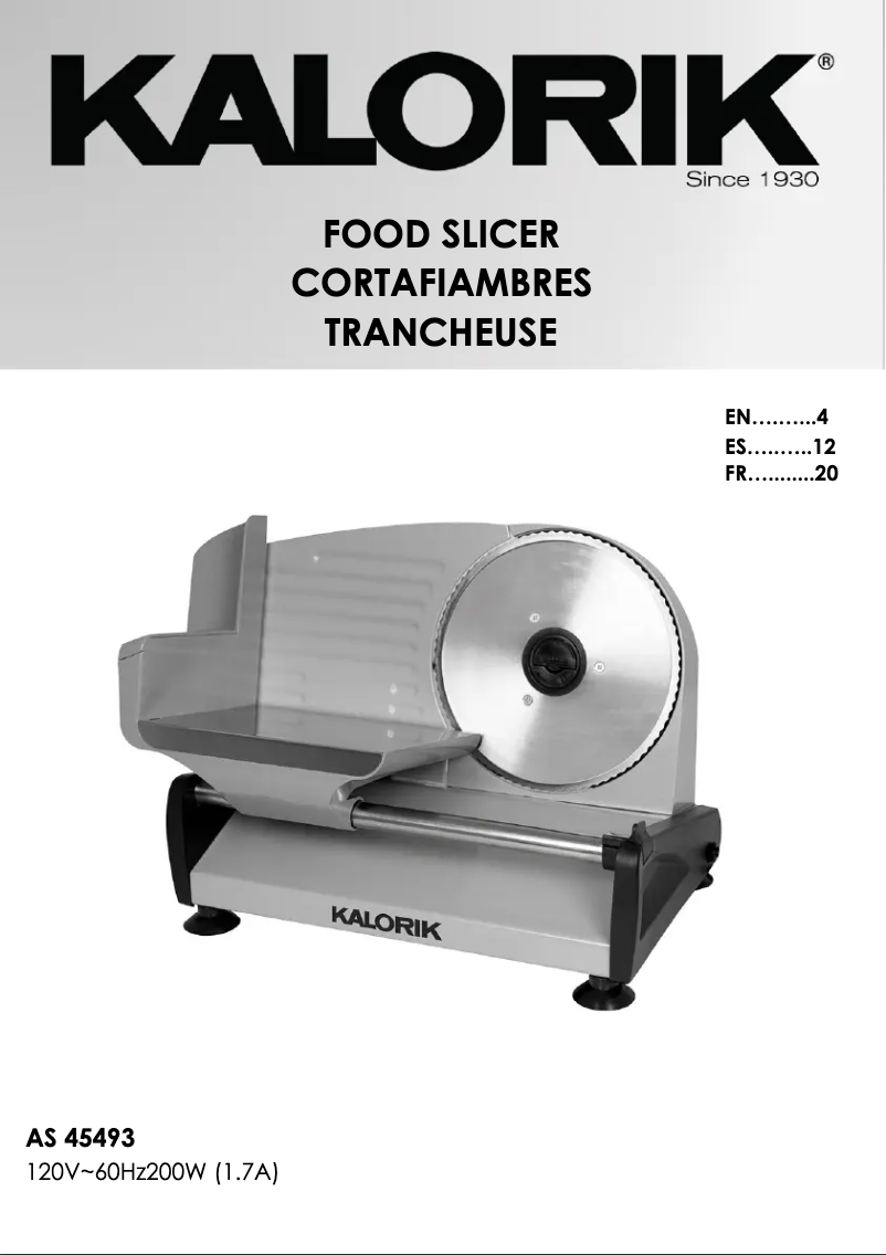 First page image of the manual for AS 45493 S