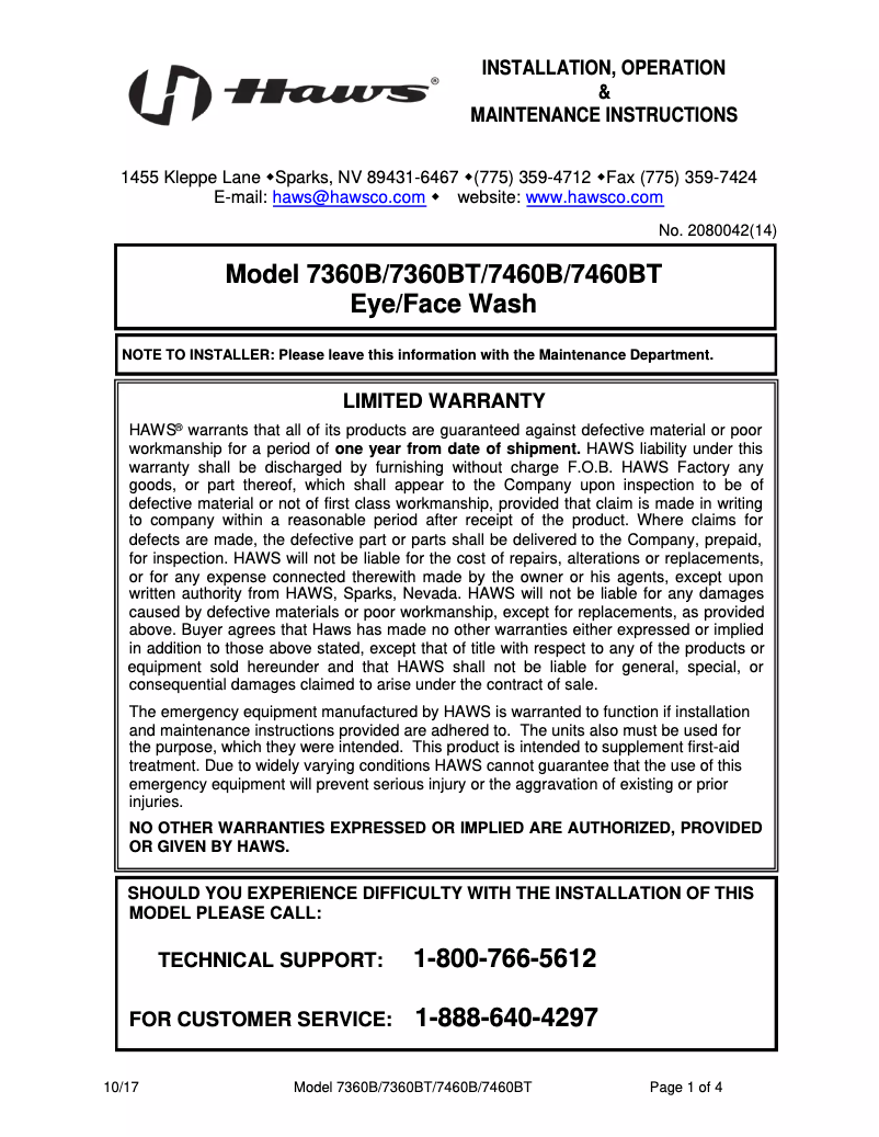 First page image of the manual for 7360B