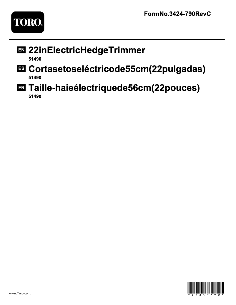 First page image of the manual for 51490