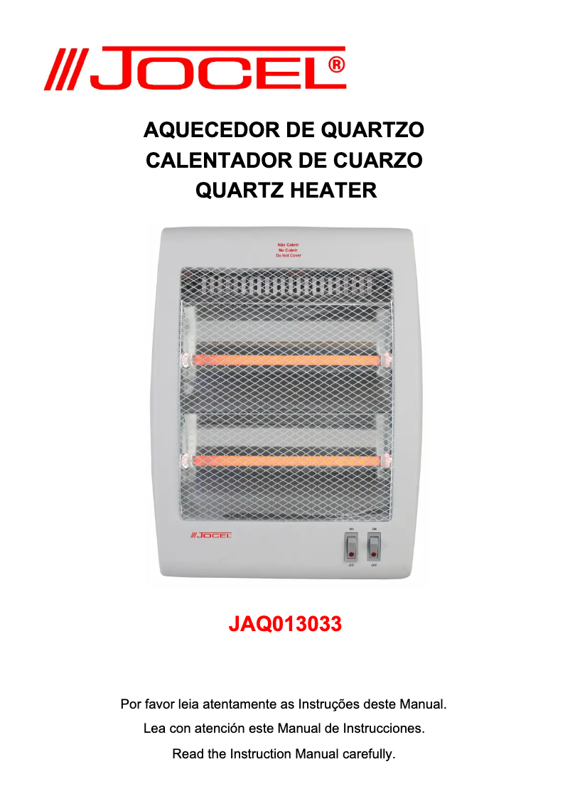 Image de la première page du manuel de l'appareil JAQ013033