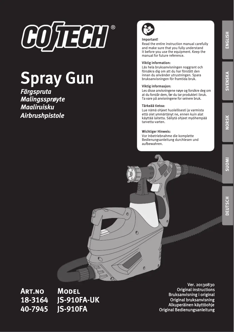 Page 1 of the manual User Manual Cotech JS-910FA