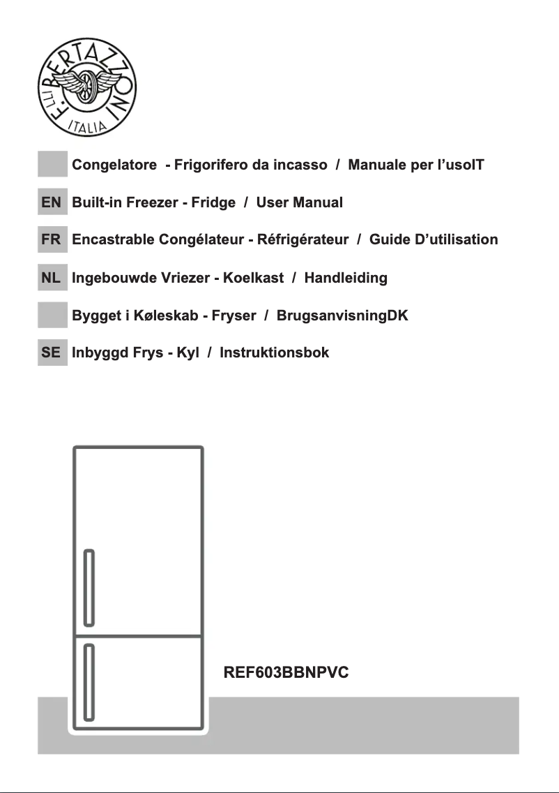 First page image of the manual for REF603BBNPVC/20
