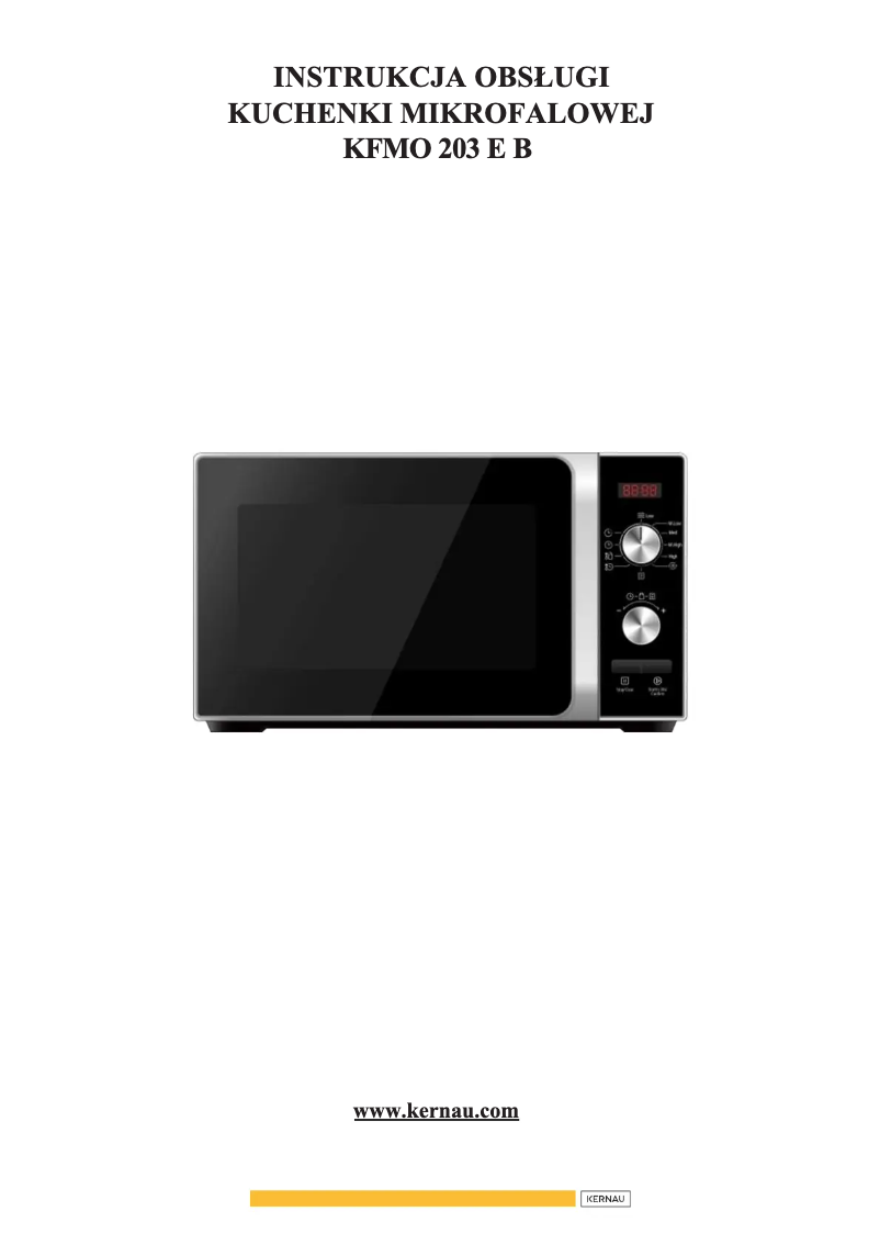 Page 1 of the manual User Manual Kernau KFMO 203 E B