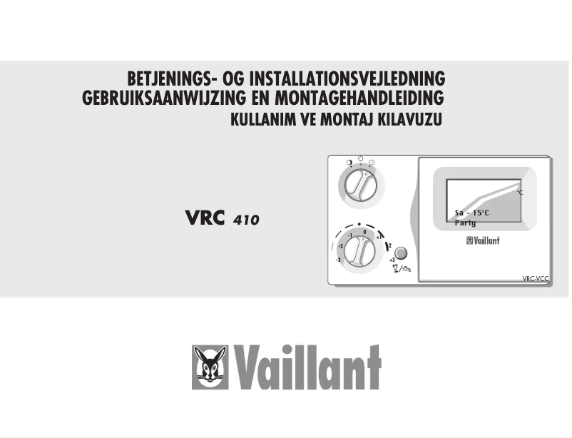 Page 1 of the manual User Manual Vaillant VRT 410 S
