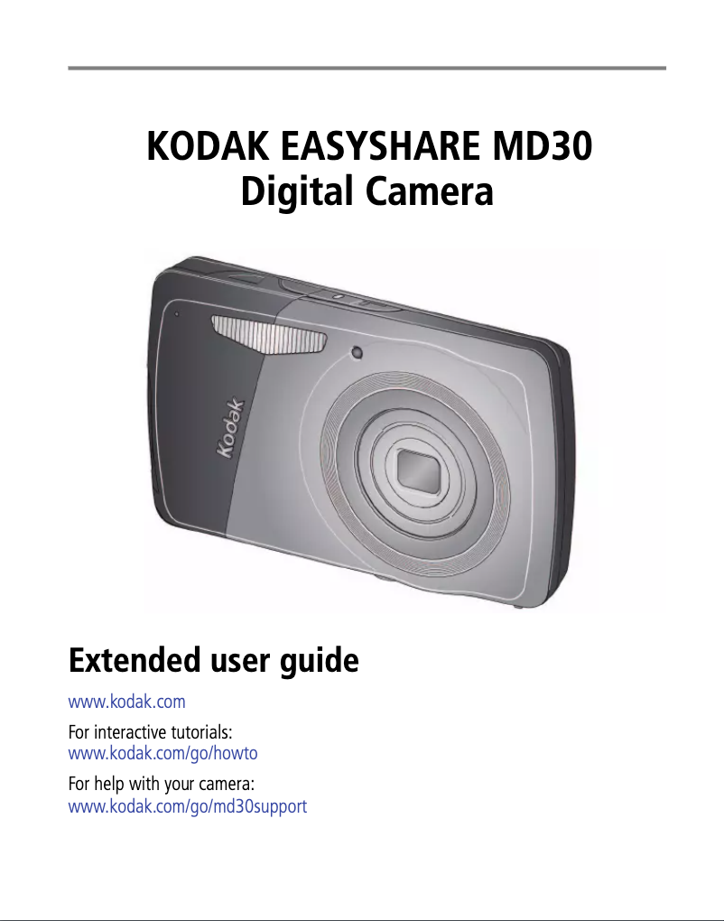 First page image of the manual for EasyShare MD30