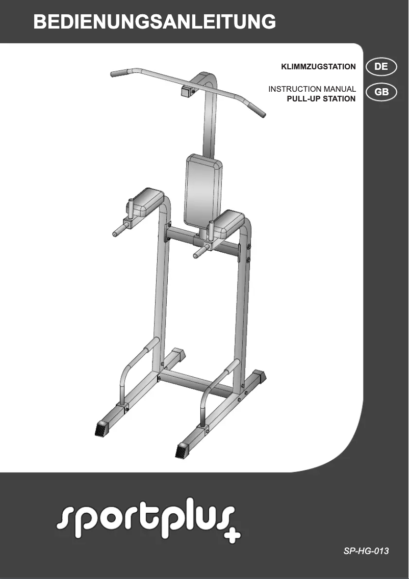 Page 1 of the manual User Manual SportPlus SP-HG-013