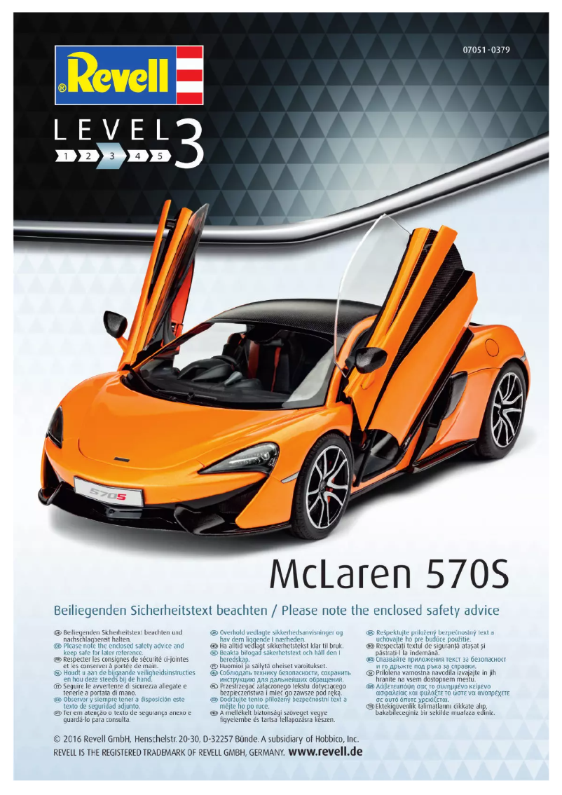 Page 1 of the manual User Manual Revell McLaren 570S