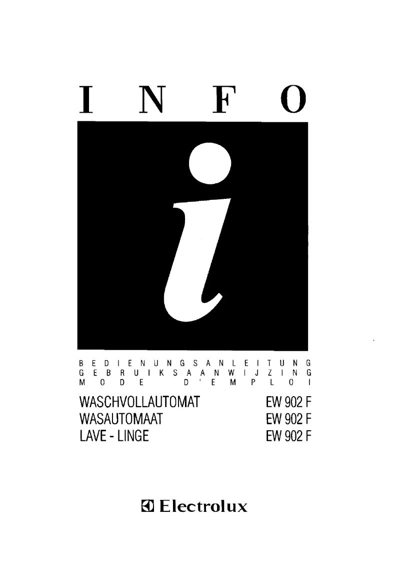 First page image of the manual for EW902F