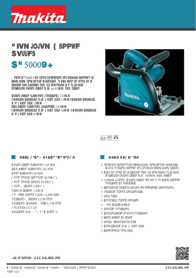 First page image of the manual for CA5000XJ