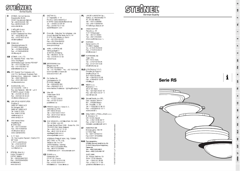 Image de la première page du manuel de l'appareil RS 10