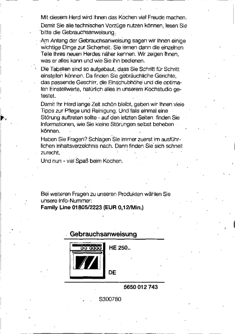 First page image of the manual for HE25070