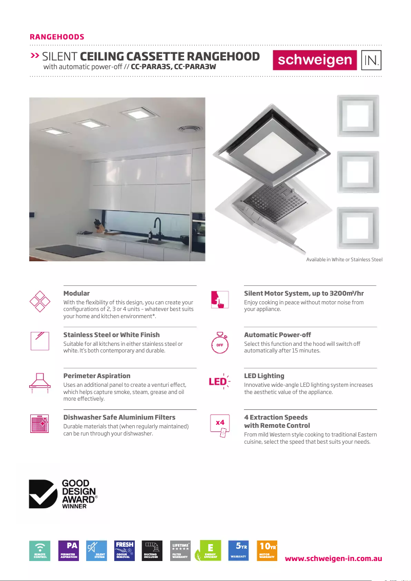 First page image of the manual for CC-PARA3S