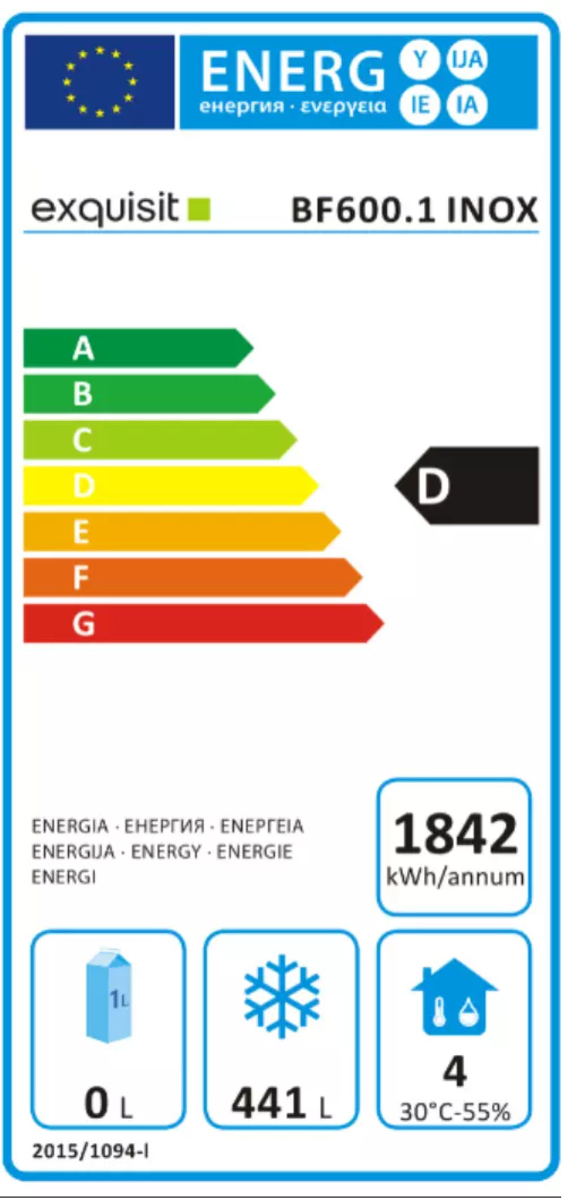 First page image of the manual for BF600.1INOX