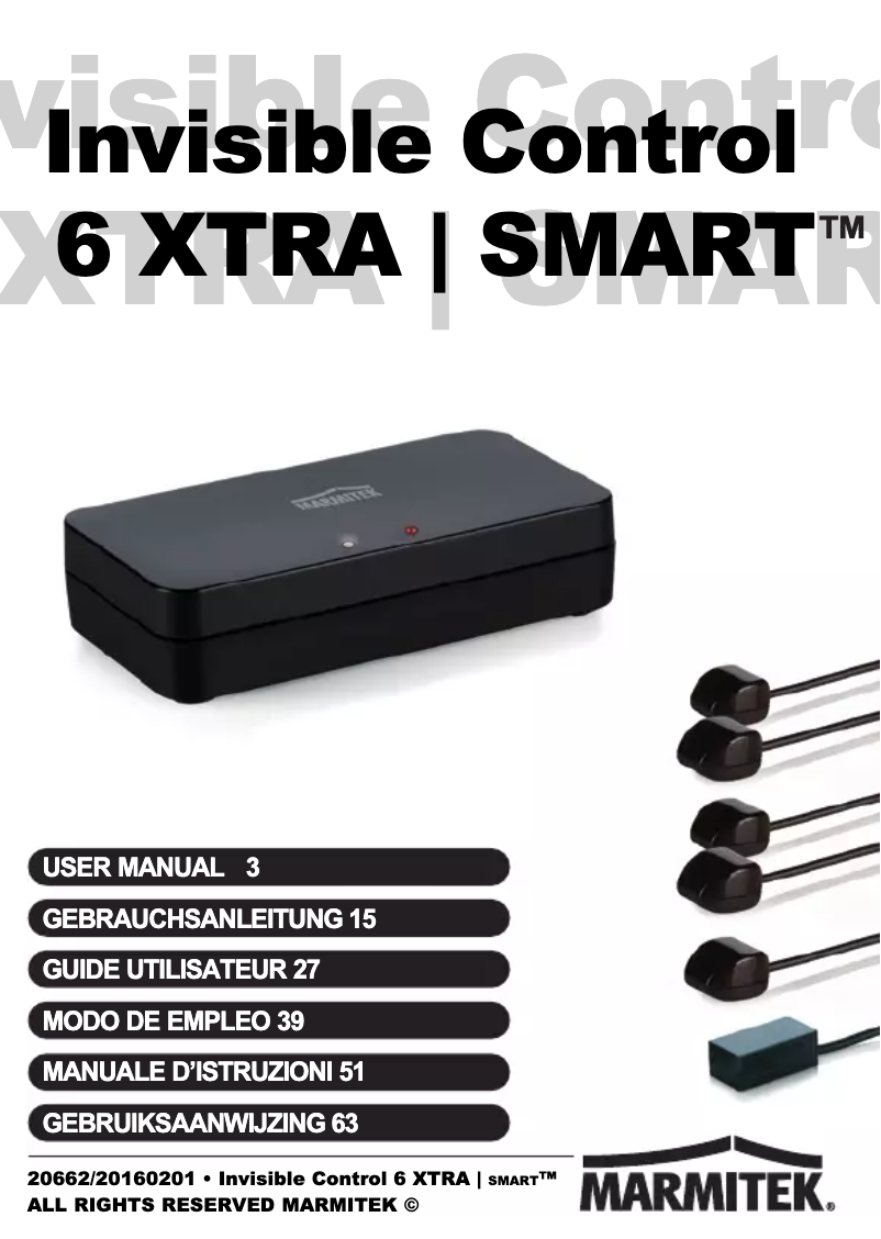 Image de la première page du manuel de l'appareil Invisible Control 6 XTRA Smart