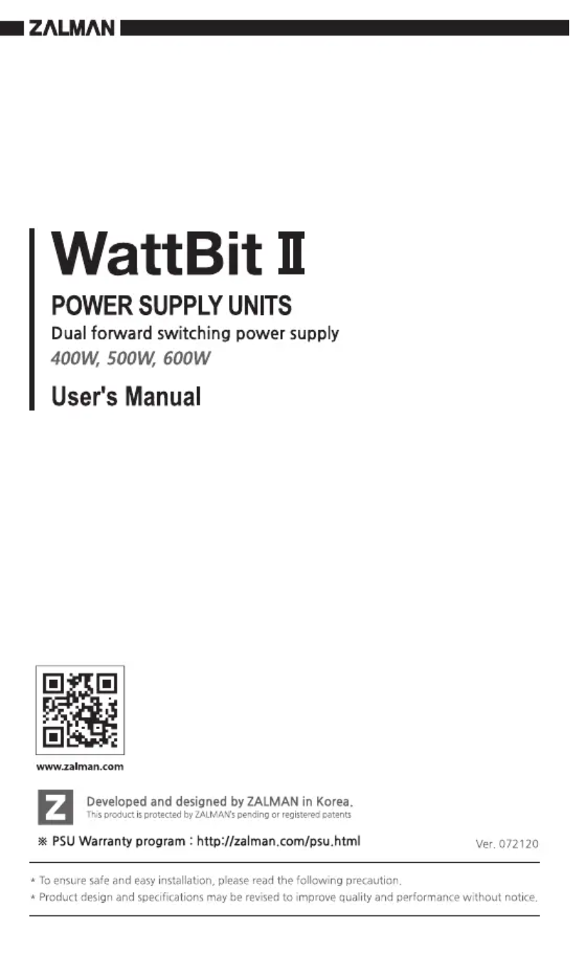 Image de la première page du manuel de l'appareil Wattbit II ZM500-XEII