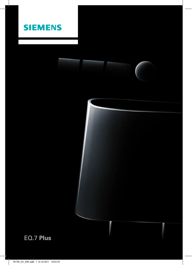 First page image of the manual for EQ.7 Plus blackSteel extraKlasse TE706F19DE