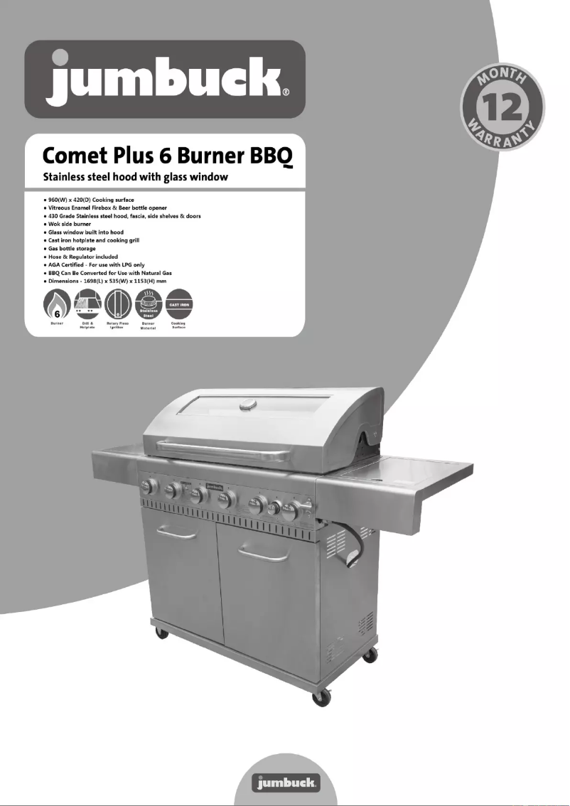 First page image of the manual for Comet Plus