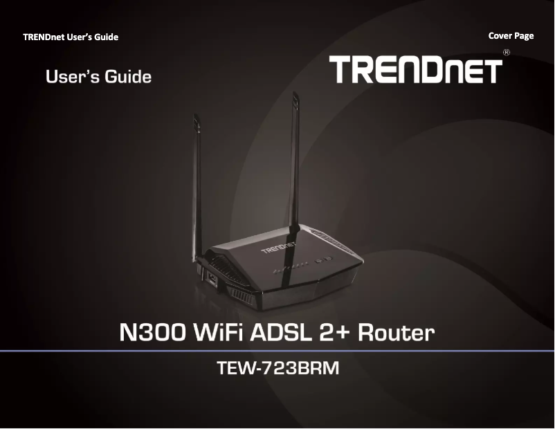 Page 1 of the manual User Manual TRENDnet TEW-723BRM