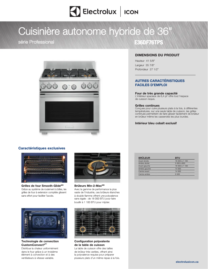 First page image of the manual for E36DF76TPS