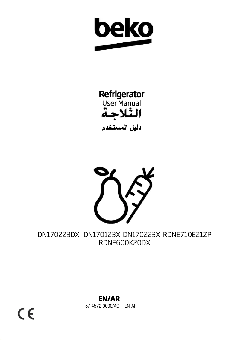 Page 1 of the manual User Manual Beko RDNE600K20DX