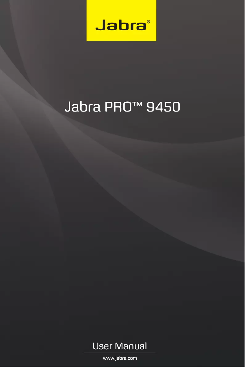 Page 1 of the manual User Manual Jabra PRO 9450 Duo