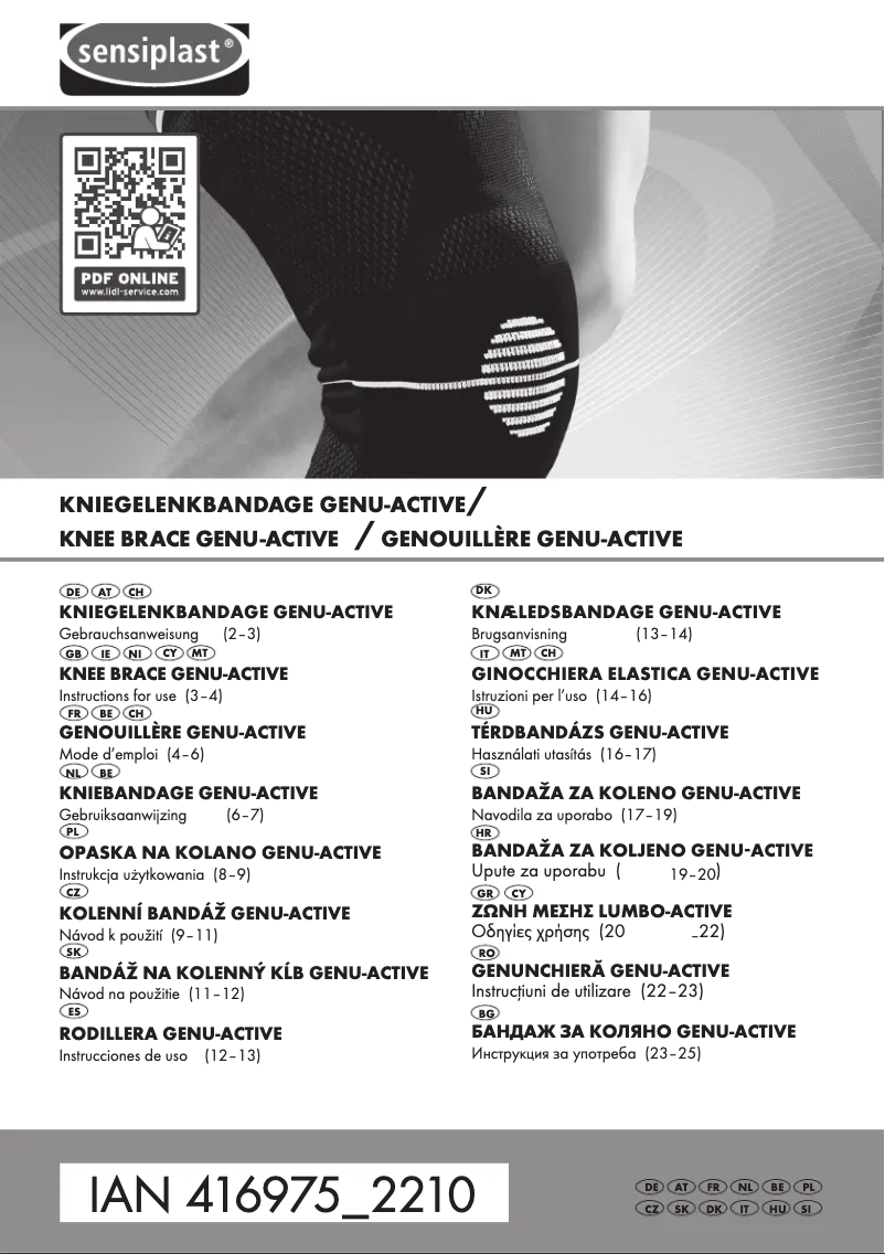 Page 1 of the manual User Manual Sensiplast IAN 416975