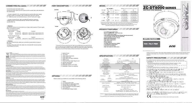 Page 1 of the manual User Manual Ganz ZC-DT8312NBA