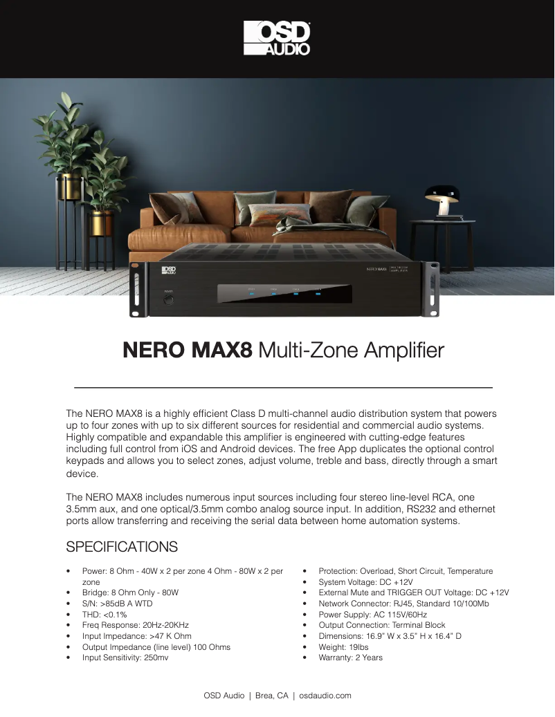 First page image of the manual for NERO MAX8