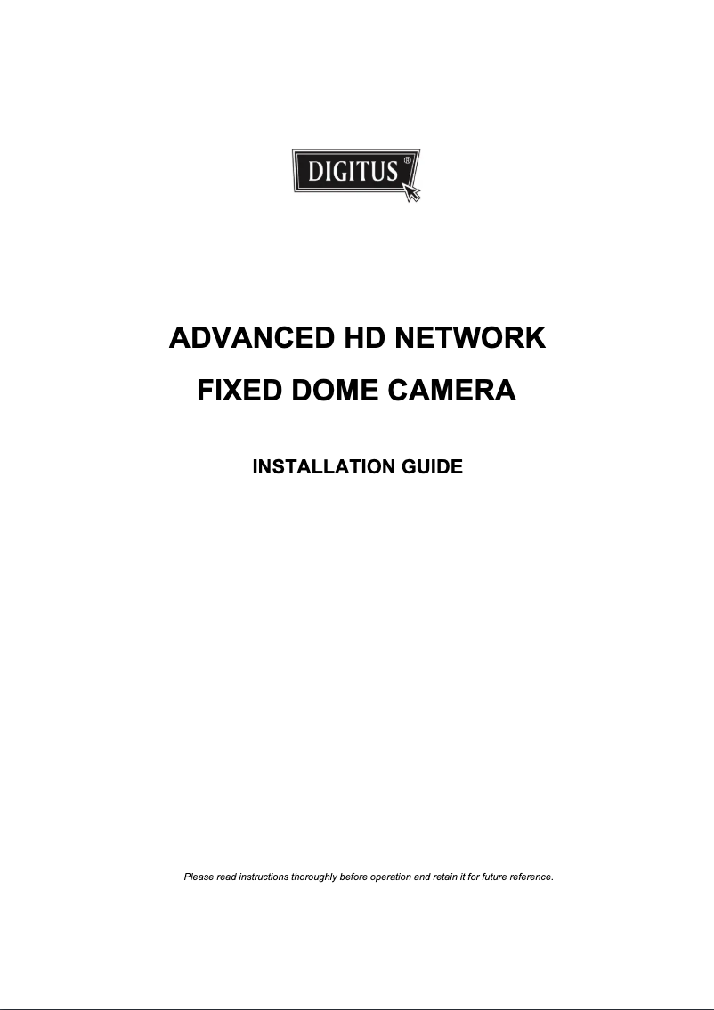 Page 1 of the manual User Manual Digitus DN-16069