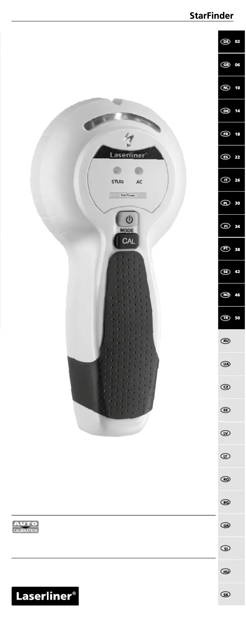 First page image of the manual for StarFinder