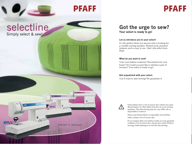 First page image of the manual for select 1548