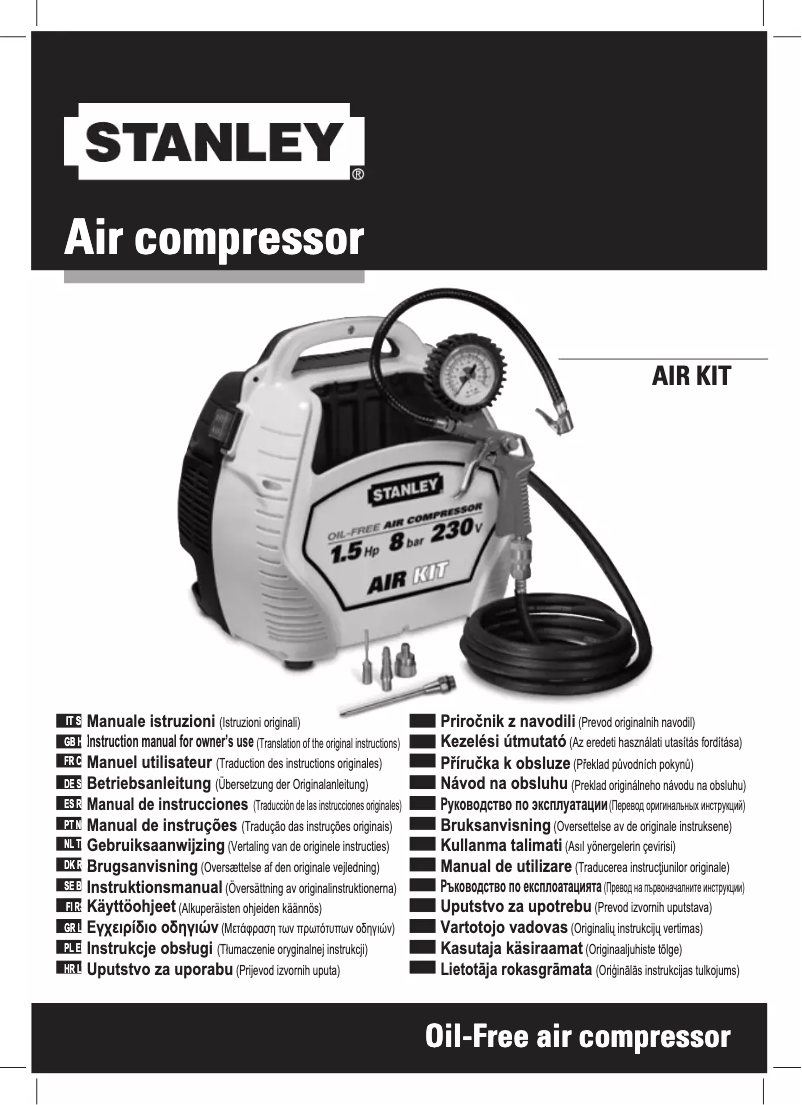 Page 1 of the manual User Manual Stanley Air Kit