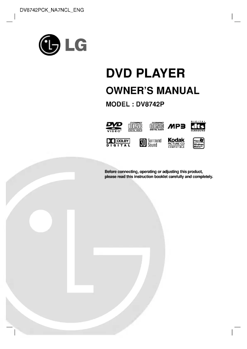 First page image of the manual for DV8742PCM