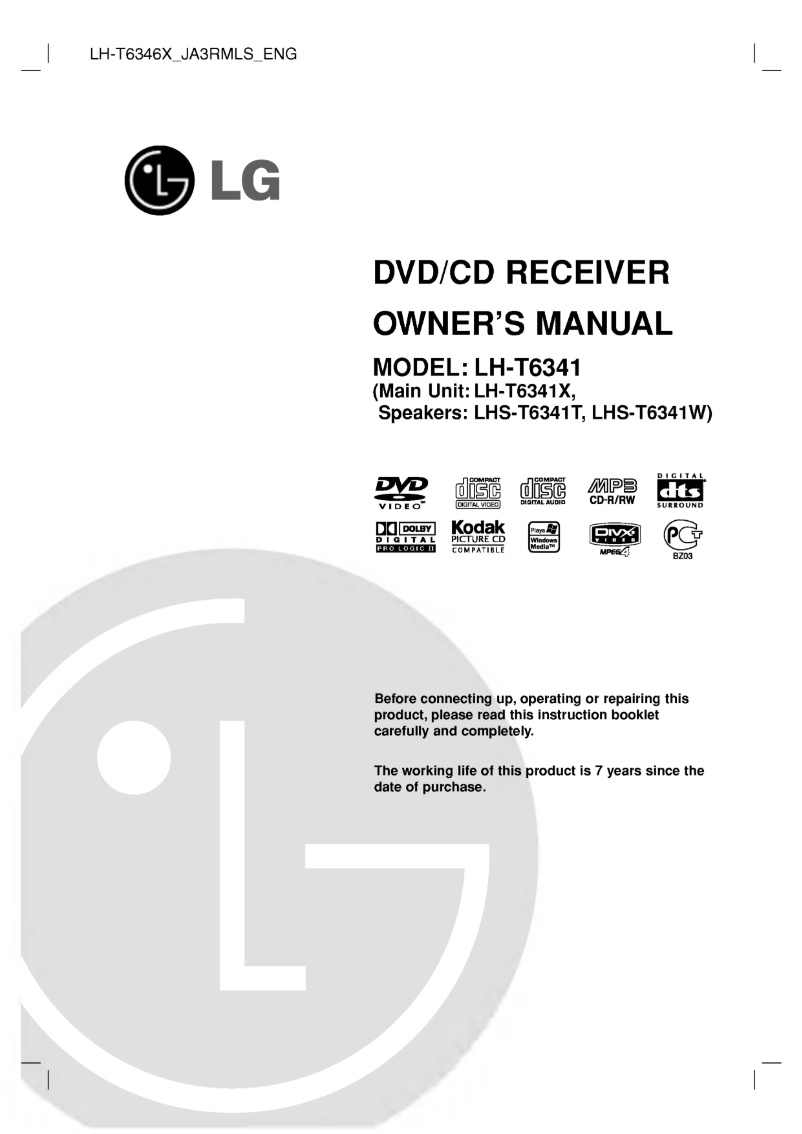 Page 1 of the manual User Manual LG LH-T6341