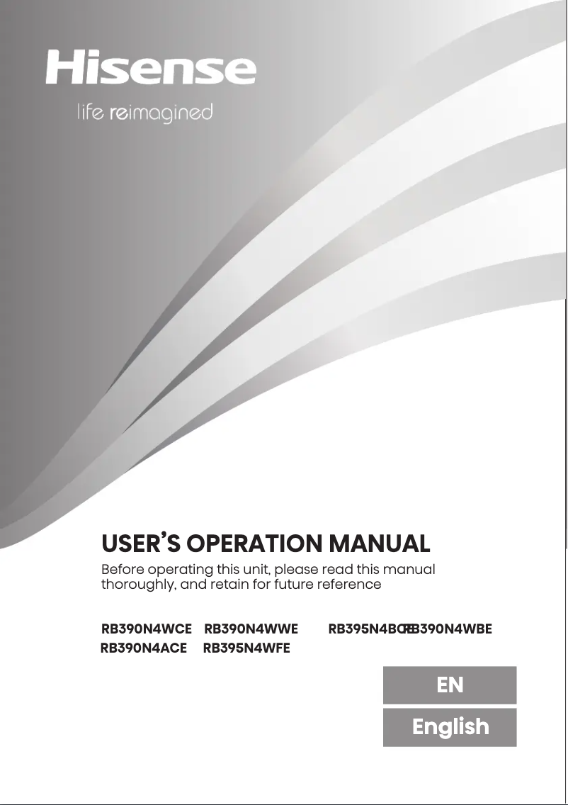 First page image of the manual for RB390N4ACE