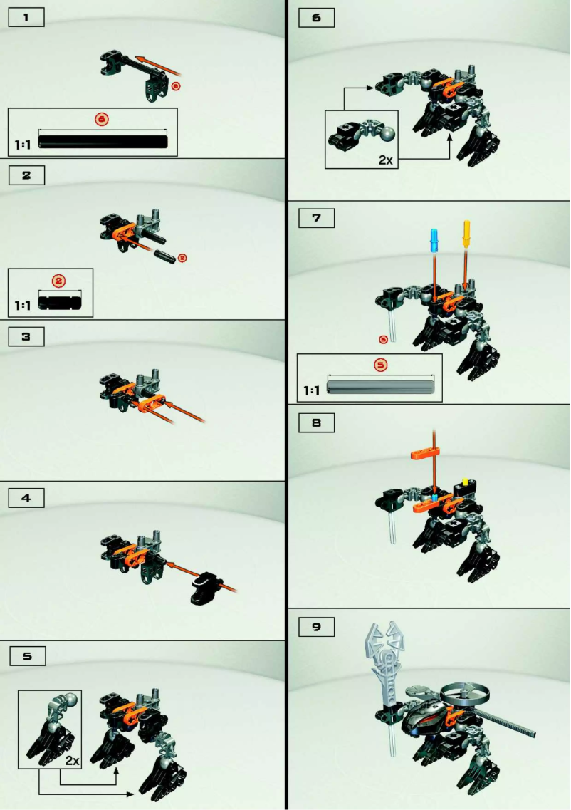 First page image of the manual for Bionicle 4878