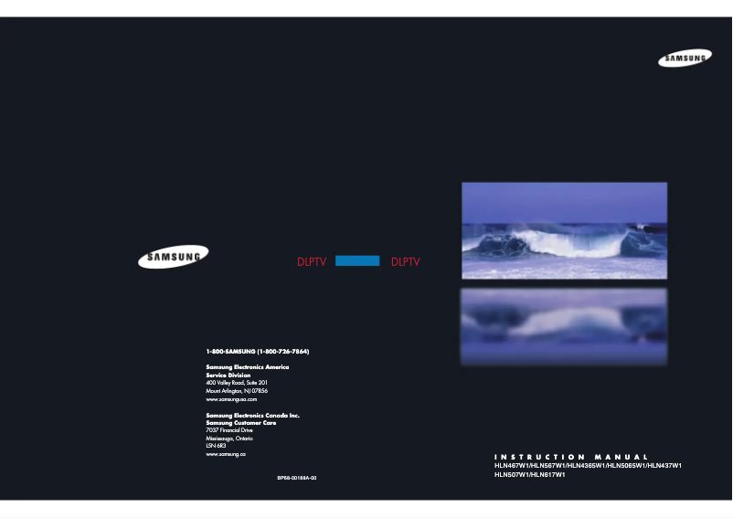 Page 1 of the manual User Manual Samsung HL-N437W