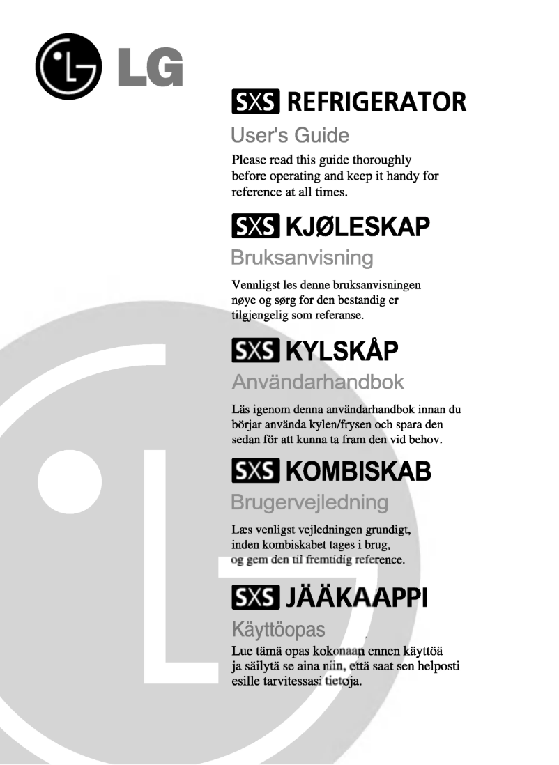 Page 1 of the manual User Manual LG GR-B197GVCK