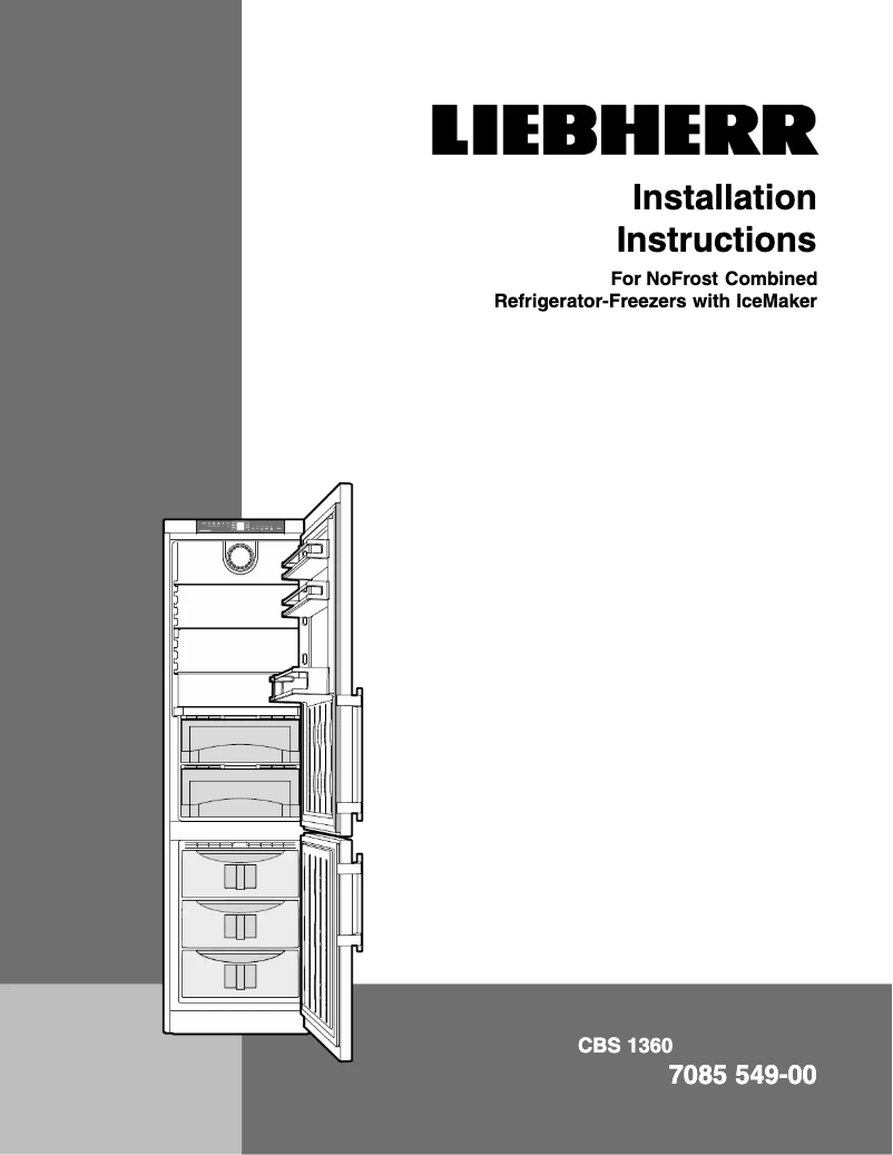 Page 1 of the manual Installation Guide Liebherr CS 1210
