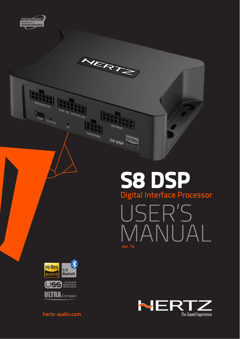 Image de la première page du manuel de l'appareil S8 DSP