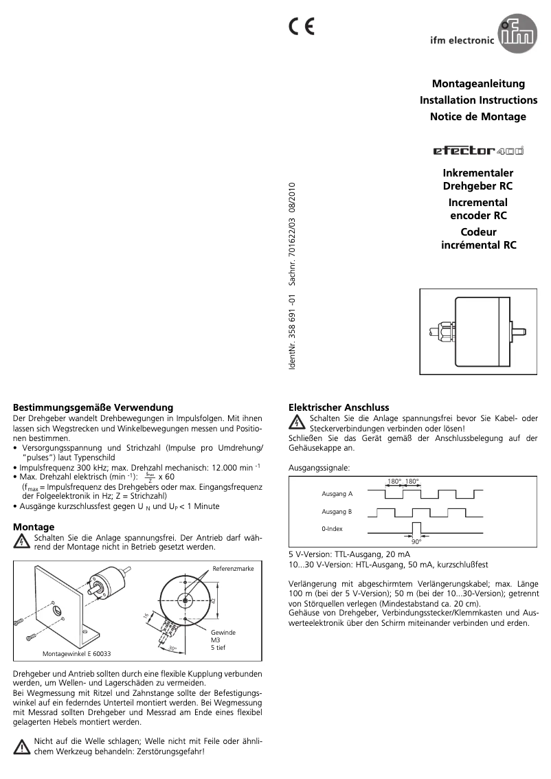 Page 1 of the manual User Manual IFM RC1011