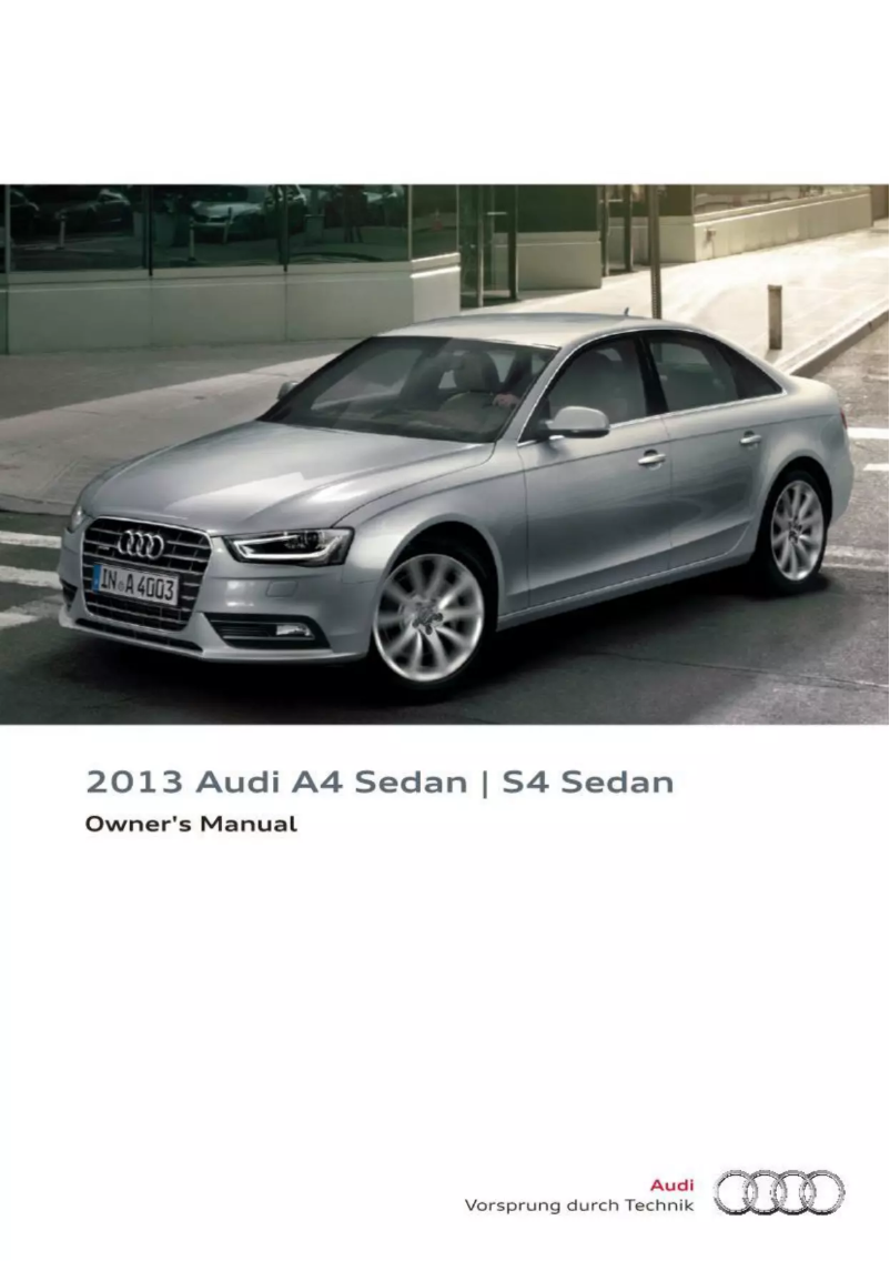 First page image of the manual for S4 Sedan (2013)