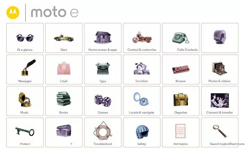 Page 1 of the manual User Manual Motorola Moto E2